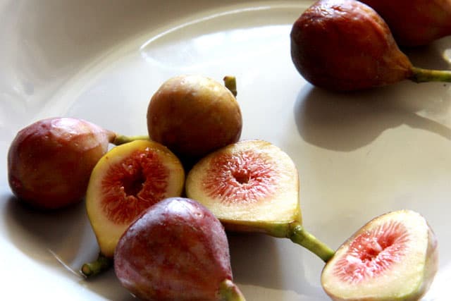 Ripe figs served to guests at Big Mill, a North Carolina B&B