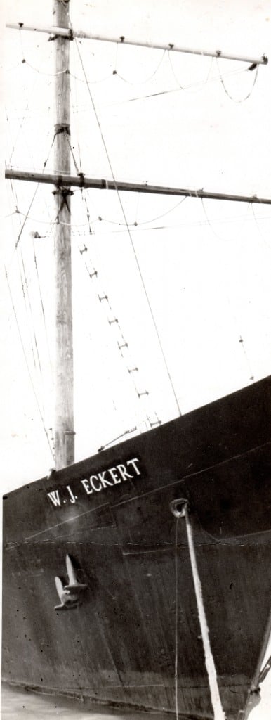 four masted barkentine W.J. Eckert in Belhaven, NC