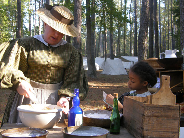 Life in the camp at Ft. Branch in eastern North Carolina circa 1862