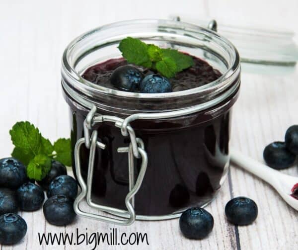 Award winning Blueberry Jam from Big Mill B&B