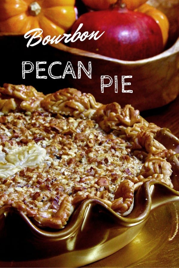 Southern Pecan Pie with bourbon is the perfect ending to a great Down south meal | https://chloesblog.bigmill.com/bourbon-pecan-pie-recipe