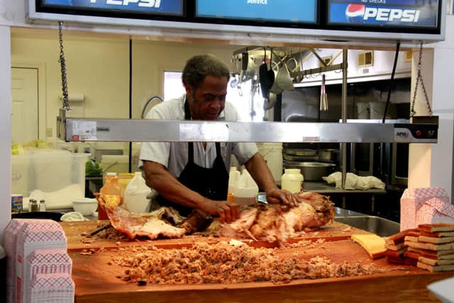 North Carolina Barbecue cafe near Big Mill B&B in Eastern NC