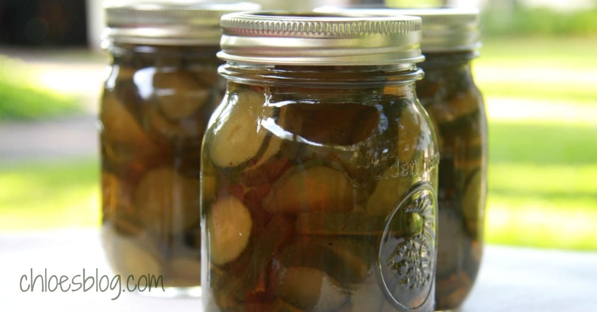Sweet Pickle Recipe Big Mill B&B near Greenville NC