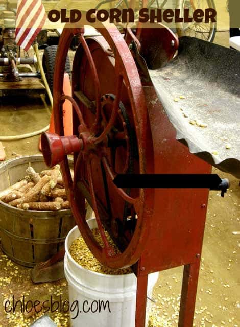 Old Corn Sheller at Farm Fair in Williamston NC | chloesblog.bigmill.com/heritage-williamston-equipment
