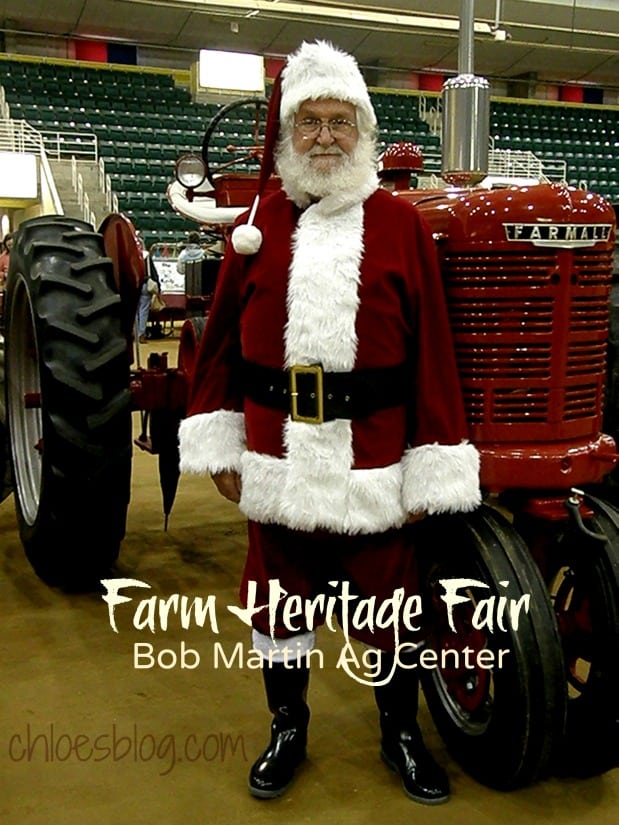 Santa and his tractor at the Martin County Farm Heritage Fair in Williamston, NC | chloesblog.bigmill.com/heritage-williamston-equipment