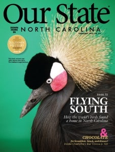 North Carolina's Our State Magazine cover featuring Birdman. 