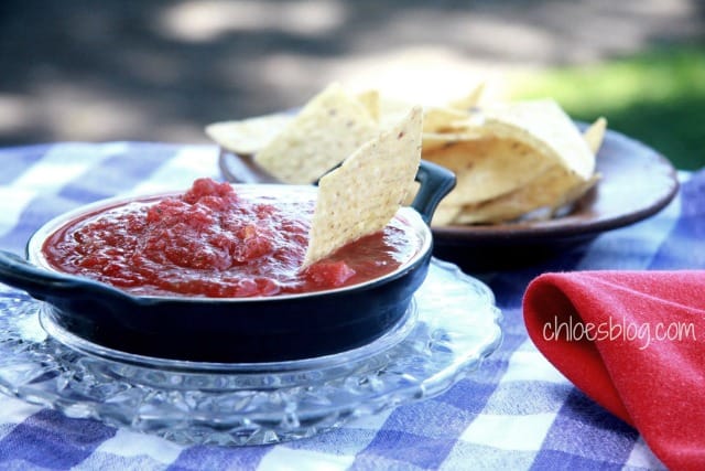 Homemade Salsa recipe from innkeeper at Big Mill BB | https://chloesblog.bigmill.com/barneys-killer-salsa/