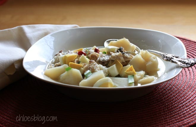 Rock Fish Stew recipe from eastern North Carolina | https://chloesblog.bigmill.com/roanoke-river-rock-fish-stew-recipe/