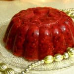 Cranberry Salad in a glass bowl, bright red, festive, and full of tradition.