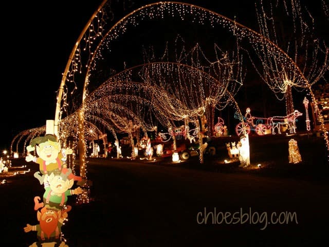 Magical Christmas lights in eastern NC for young and old | www.chloesblog.bigmill.com/christmas-lights-in-windsor-nc/