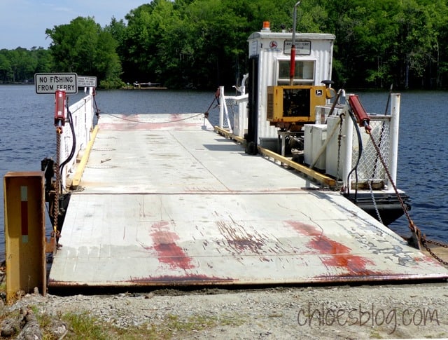 Sans Souci Ferry crosses the Cashie River near Windsor, NC