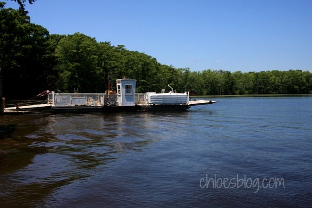 Sans Souci Ferry crosses the Cashie River near Windsor, NC