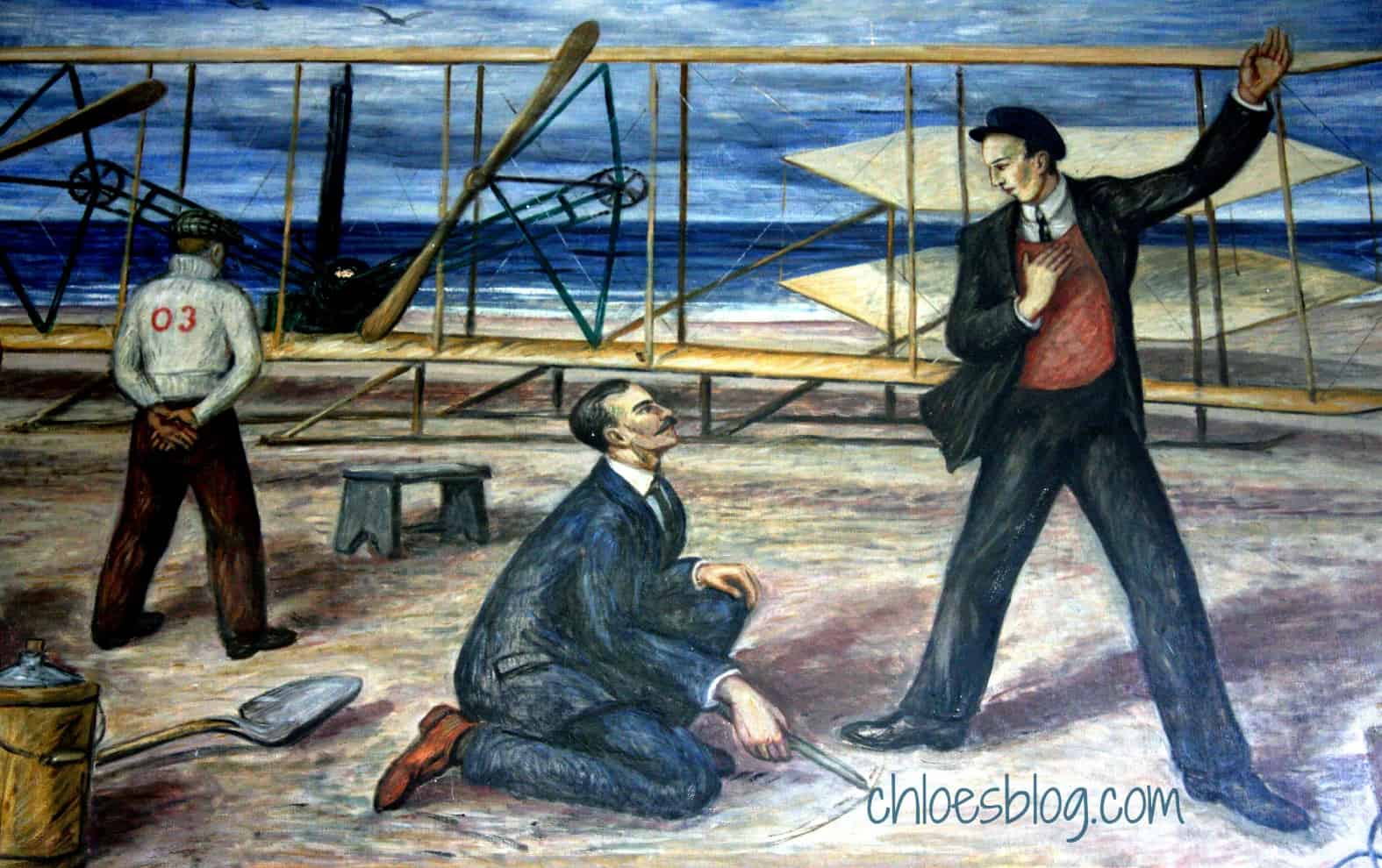 Wright Brothers P.O. Mural Williamston NC near Big Mill B+B
