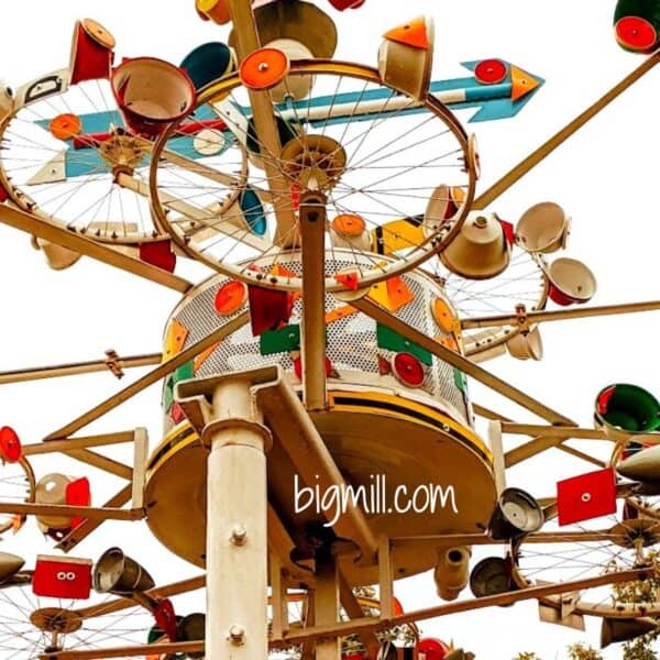 Photo of brightly painted whirligig