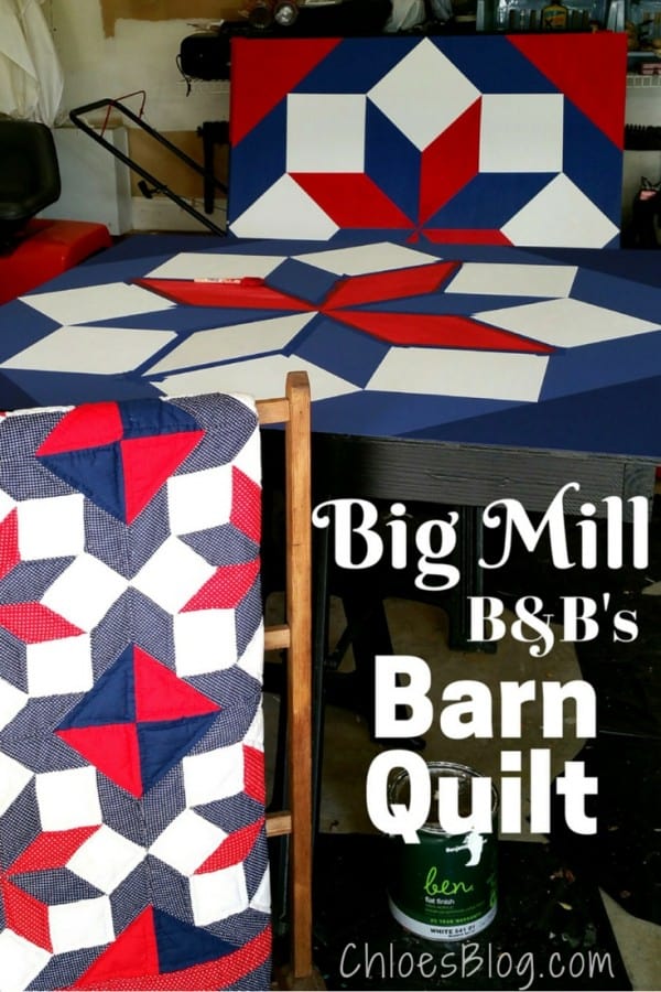 Take a behind-the-scenes peek as Big Mill Bed and Breakfast prepares their Barn Quilt block which will be placed on the Pack House Barn of the B&B near Greenville, NC. | @bigmill www.chloesblog.bigmill.com/big-mill-bed-breakfast-barn-quilt-williamston-nc