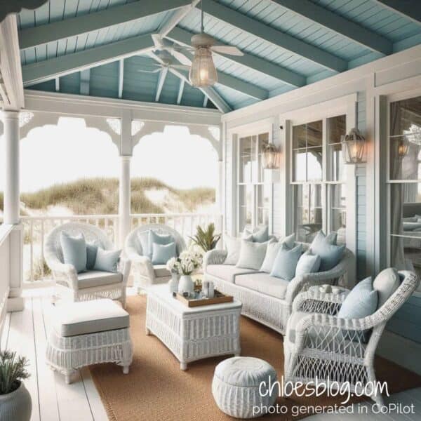 Photo of Haint Blue porch especially popular at the beach 