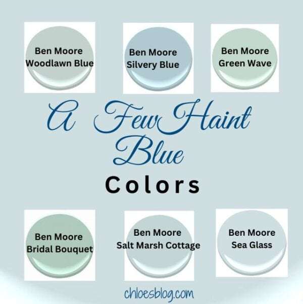 Haint Blue Color samples