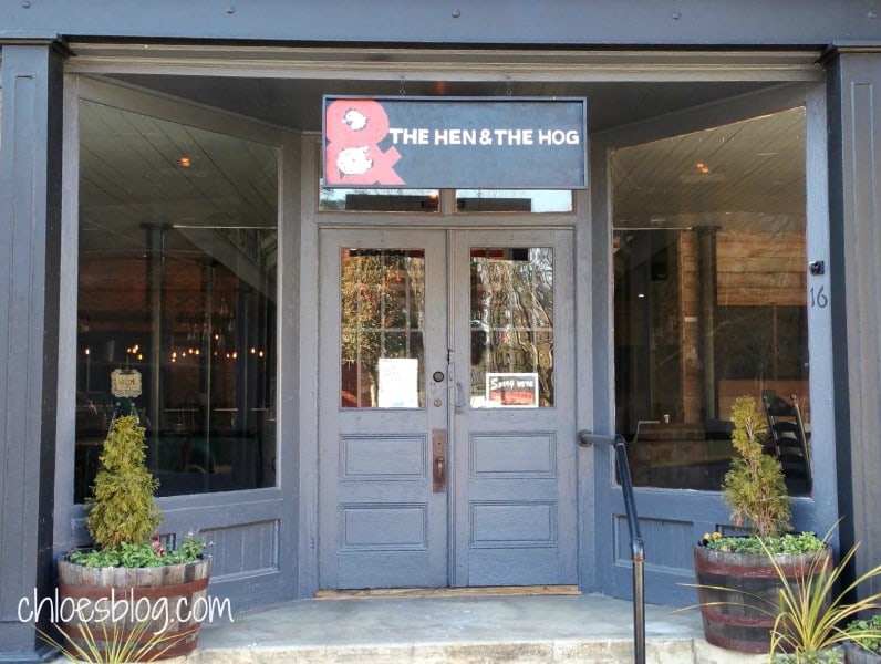 Hen and Hog NC farm to table restaurant near Big Mill BB