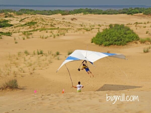 Hang gliding take off at Jockey's Ridge